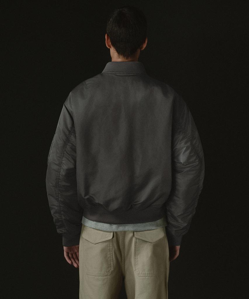 Musinsa Standard Short Ma-1 Bomber Jacket [Dark Grey]