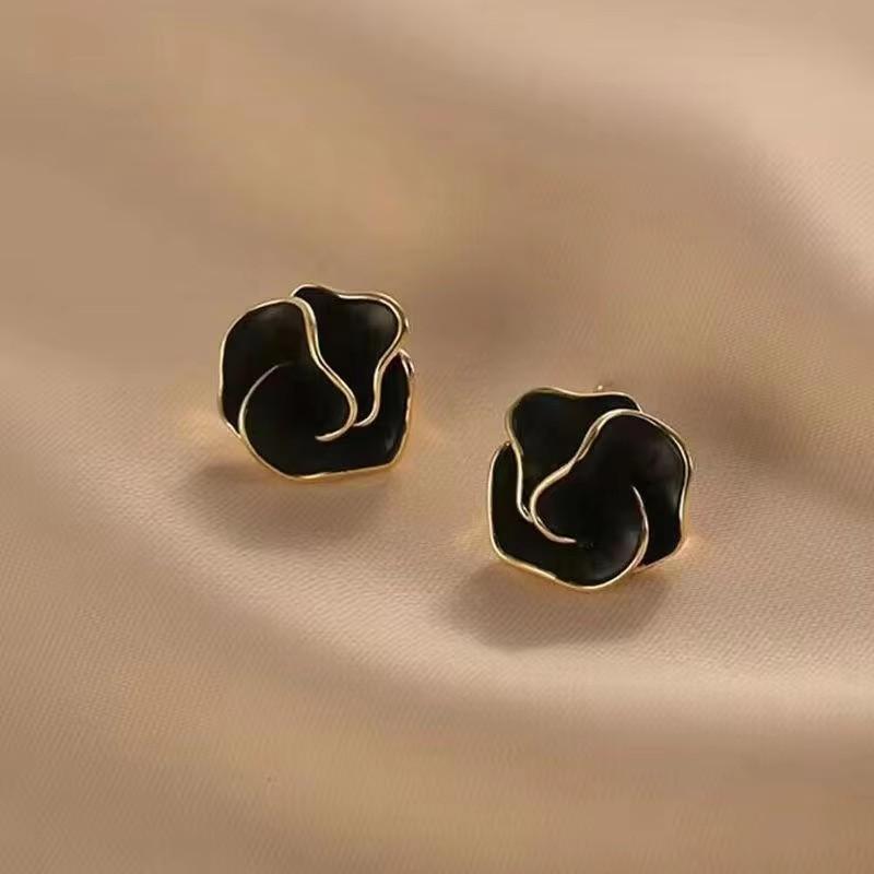 925 Silver Needle Crystal Pearl Leaf Flower Earrings For Women Jewelry Trending New Fresh Rural Style Stud Earrings Gift