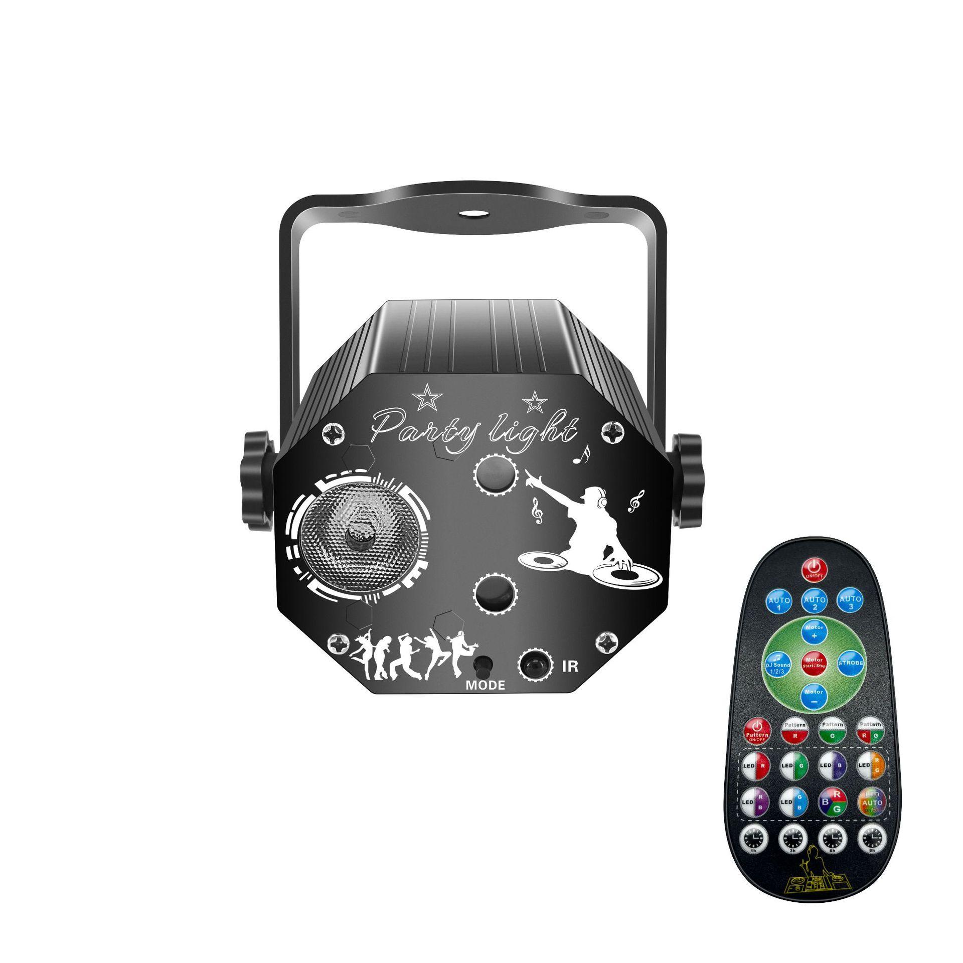 

2025 mini laser stage par lamp ktv bar party frequency flash dancing little magic ball colorful atmosphere Black case