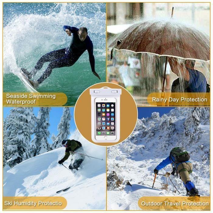 Pochette étanche - Universel - Waterproof Case - Compatible iPhone/Samsung - 6 pouces - Blanc
