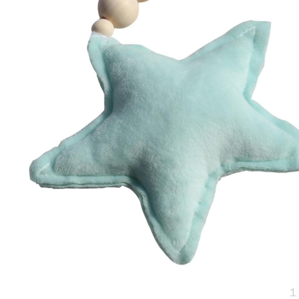 Handmade Wooden Beaded Hanging Ornament for Decoration Gifts Green Star