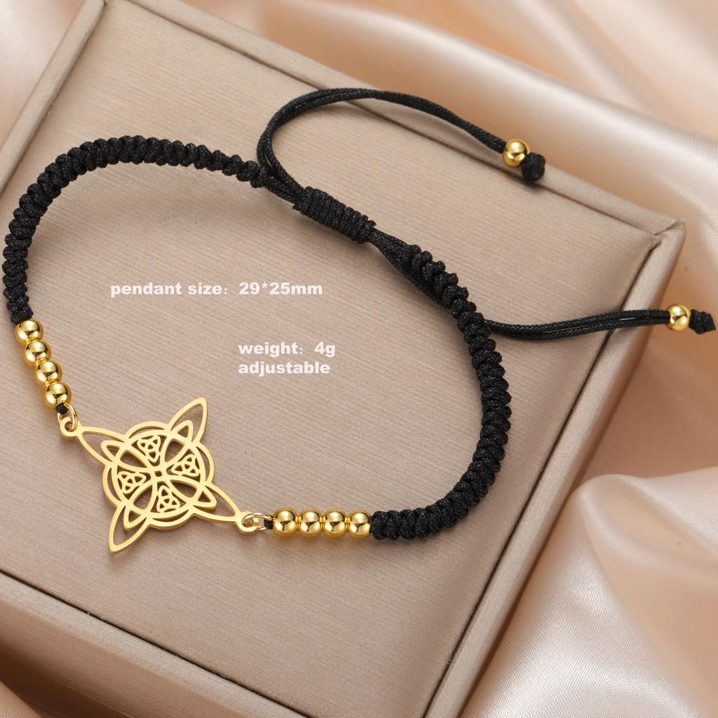 Náramky s kouzelným uzlem pro ženy nudo de bruja Nerezová ocel Amulet čarodějnictví Šťastné náramky Šperky lucky bhudda