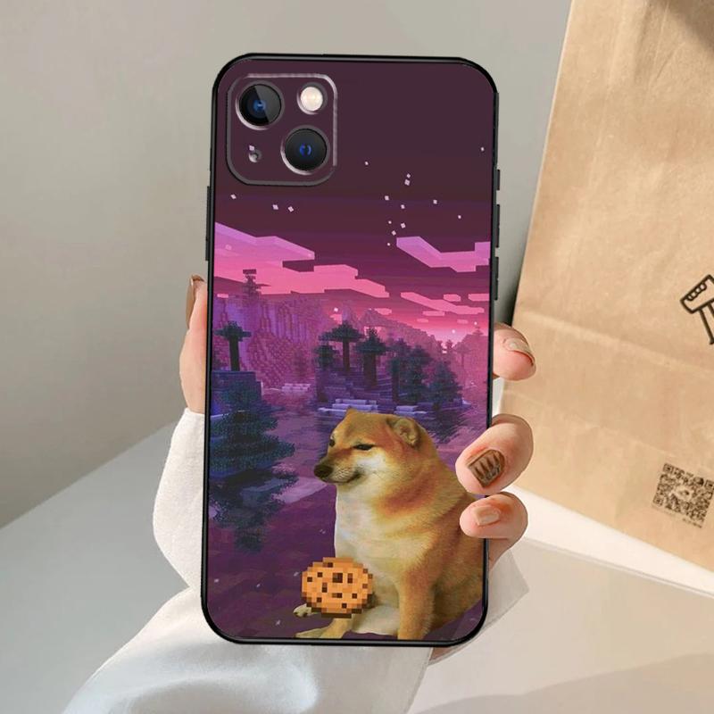 Funny Cheems Doge Case For iPhone 16 15 14 13 11 12 Pro Max XS X XR Plus Back Cover For iPhone 16 15 14 12 13 Mini