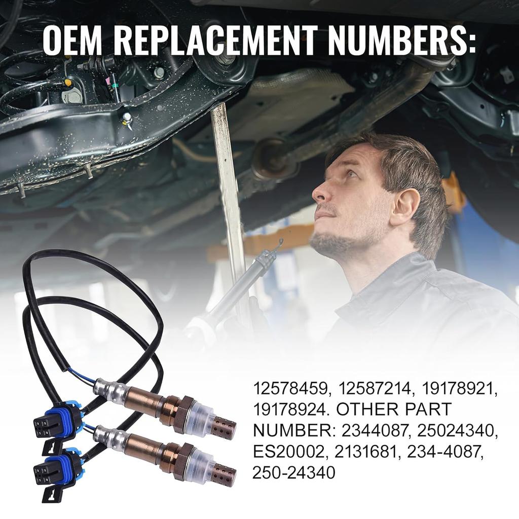Bapmic Oxygen 02 O2 Sensor Downstream Compatible with 1996-2004 Chevrolet GMC Buick 234-4337 13444 12578459 (Pack of 2)
