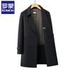 Romon Men's 2025 Mid-Length Wool Blend Down-Lined Trench Coat