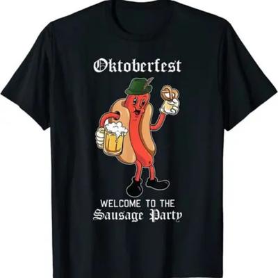 Sausage Party Oktoberfest Grappig Braadworst Duits Festival T-shirt