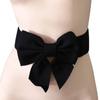 Jeans Vintage Wide Side For Girls Dress Decoration Women Waistbands Korean Belt Large Bow