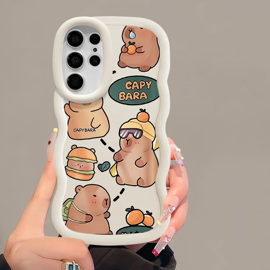 Capybara Cartoon Soft Phone Cover Case for Samsung Galaxy S24 S20 FE S23 Plus S22 Ultra A25 S21 S25 A26 A34 A24 A54 A36 A55 A35