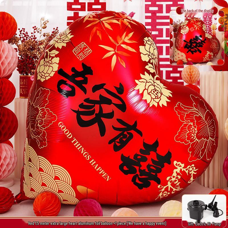 Love Heart Balloons Wedding Decoration Set for Engagement, New Home, Living Room, or Wedding Photos
