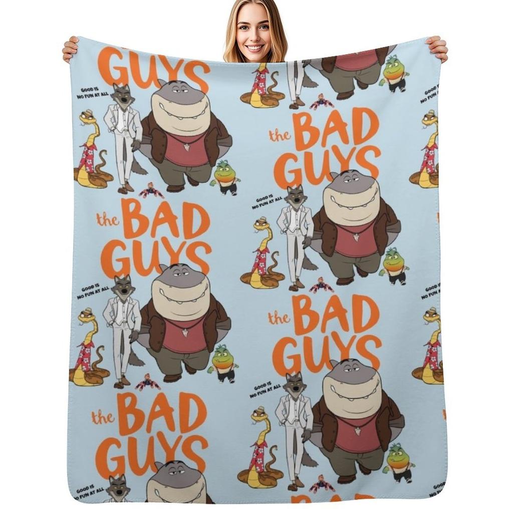 The Bad Guys Throw Blanket Foldable Soft Warm Blanket for Outdoor Use