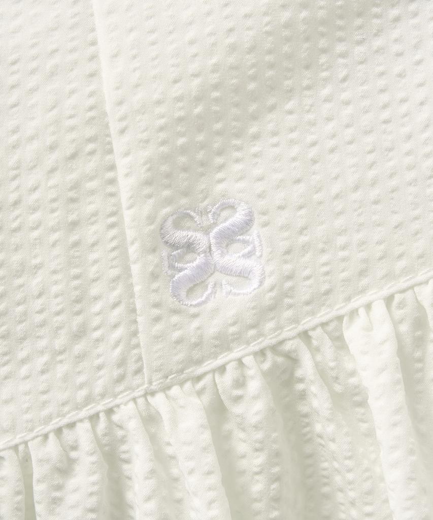Seteo (W) Seersucker Hole Skirt White