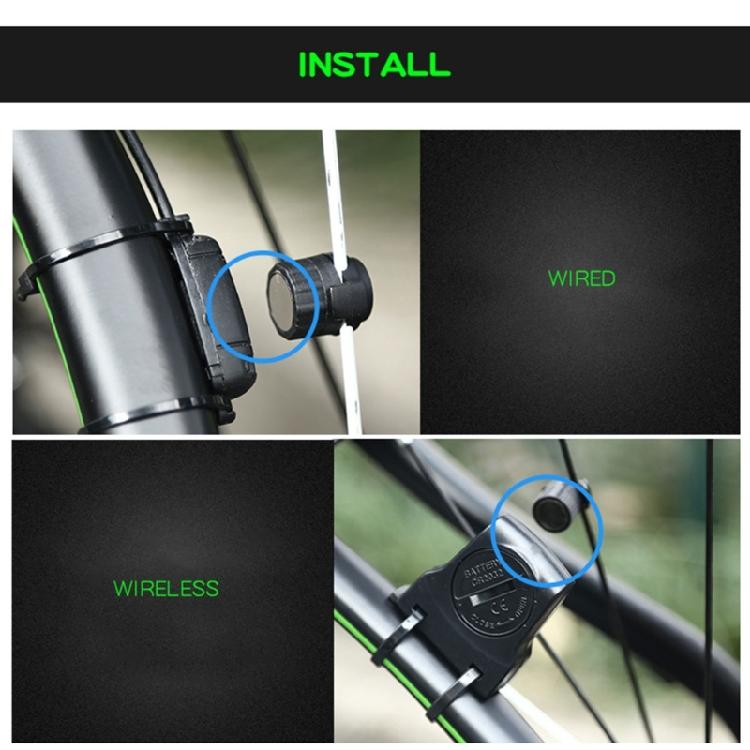 Rechargeable Cycling MTB Waterproof Odometer for w/ LCD Automatic Backlight Disp