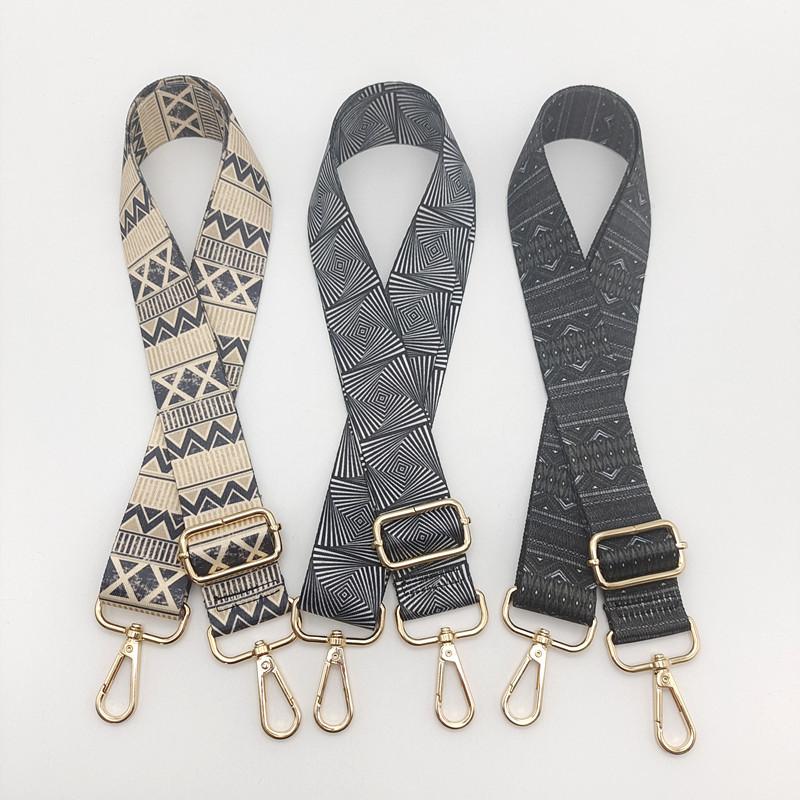 Ethnic Style Printed Shoulder Strap One Shoulder Crossbody Adjustment Long Bag Accessories Reduce The Burden Wide Shoulder Strap