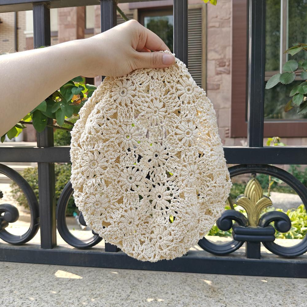 Vintage French Style Knit Beret Hat With Breathable Polyester For Art Lovers Summer Fashion