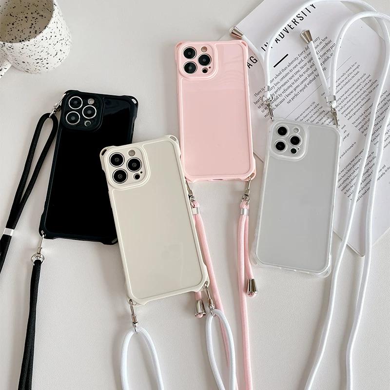 Shockproof Silicone Phone Case with Detachable Lanyard for HONOR X9d X9c Smart X9b X9a X9 5G X7c 200 PRO 90 lite 50 Multi-Color Cover