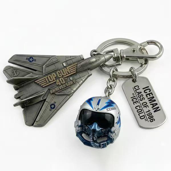 

40th Anniversary Pilot Crew Helmet Bat-Head Keychain Pendant