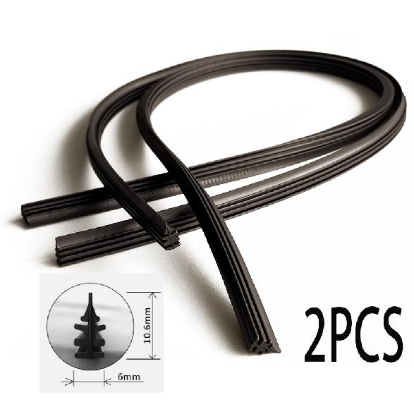 2 шт. Сменные резинки для дворников лобового стекла Автомобильные резиновые полоски 26  6 мм