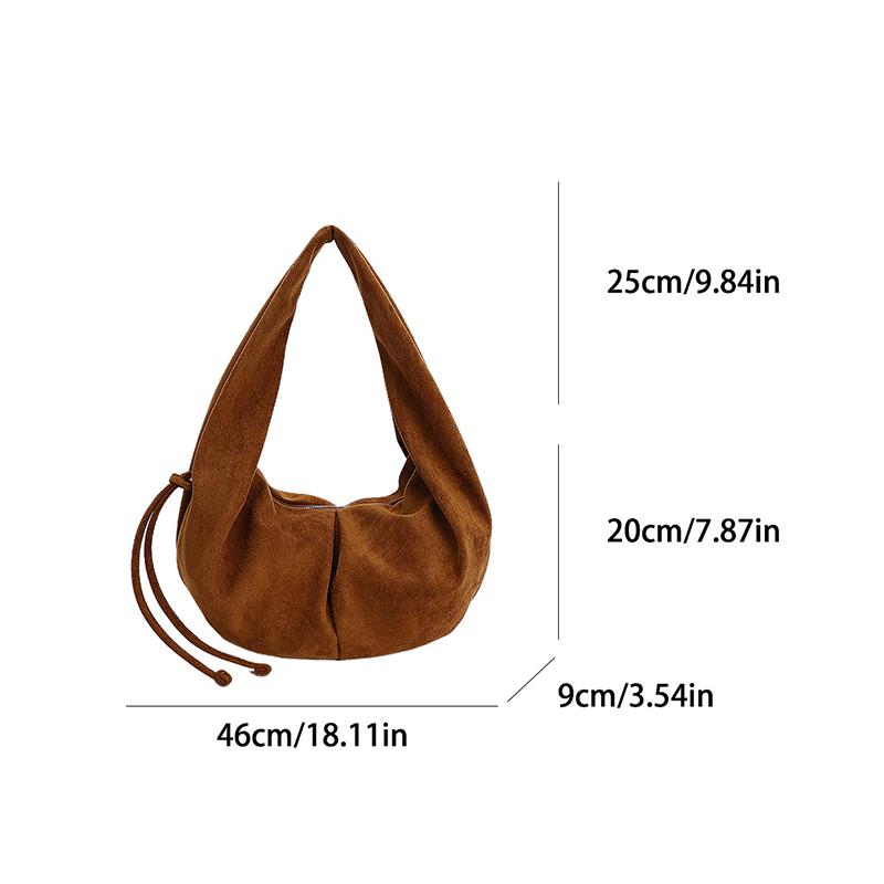 Retro Faux Suede Leopard Saddle Bag Trendy Shoulder Bag Fashion Underarm Bags Females Luxury Handbags and Purses