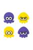 YOCORE Silicone Thumb Grip Caps for Pro Easy To Octopus Jellyfish Purple and Yellow PS4/PS5/Switch Controllers, Anti-Slip, Install, Durable, + Design,