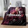 3D game tekken8 Printed blankets picnic blanket Warm blankets Flannel Soft Cozy Blanket Home travel blanket Birthday Gift