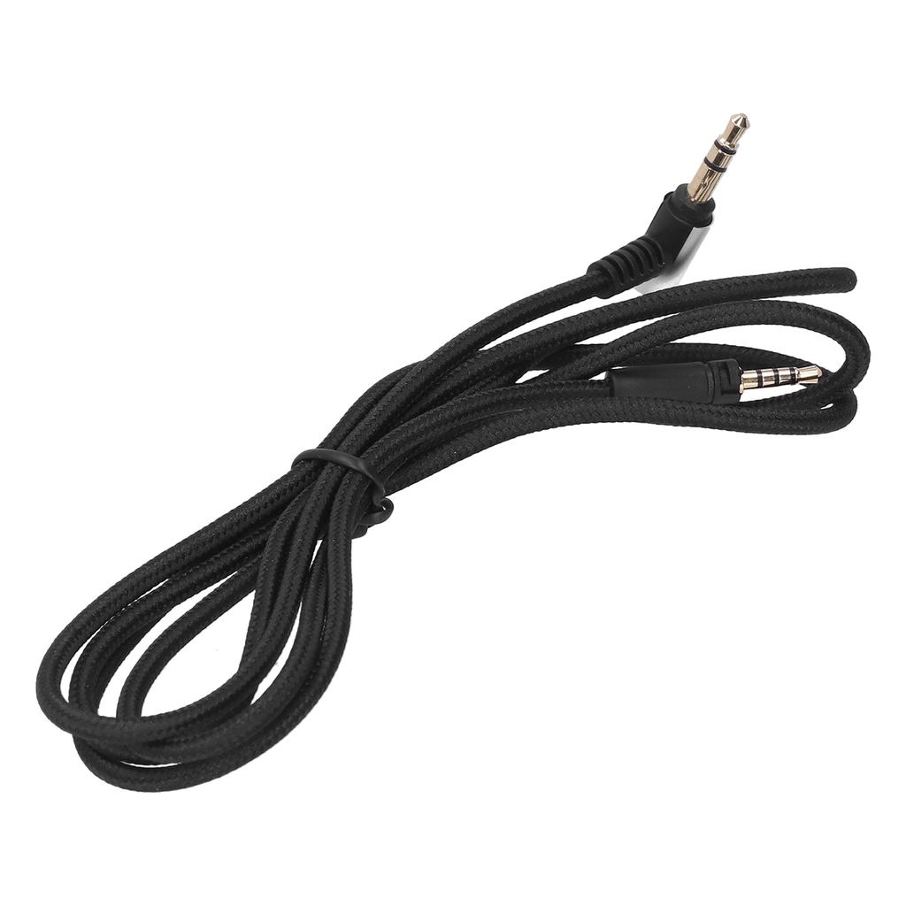 1.2m Headphones Audio Cable Black Braid Wire Replacement for Sennheiser Momentum Headset