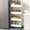 5-Tier Rolling Storage Cart with Wheels - Mobile Multi-Purpose Organizer for Kitchen, Bathroom, Bedroom, Snacks & Books