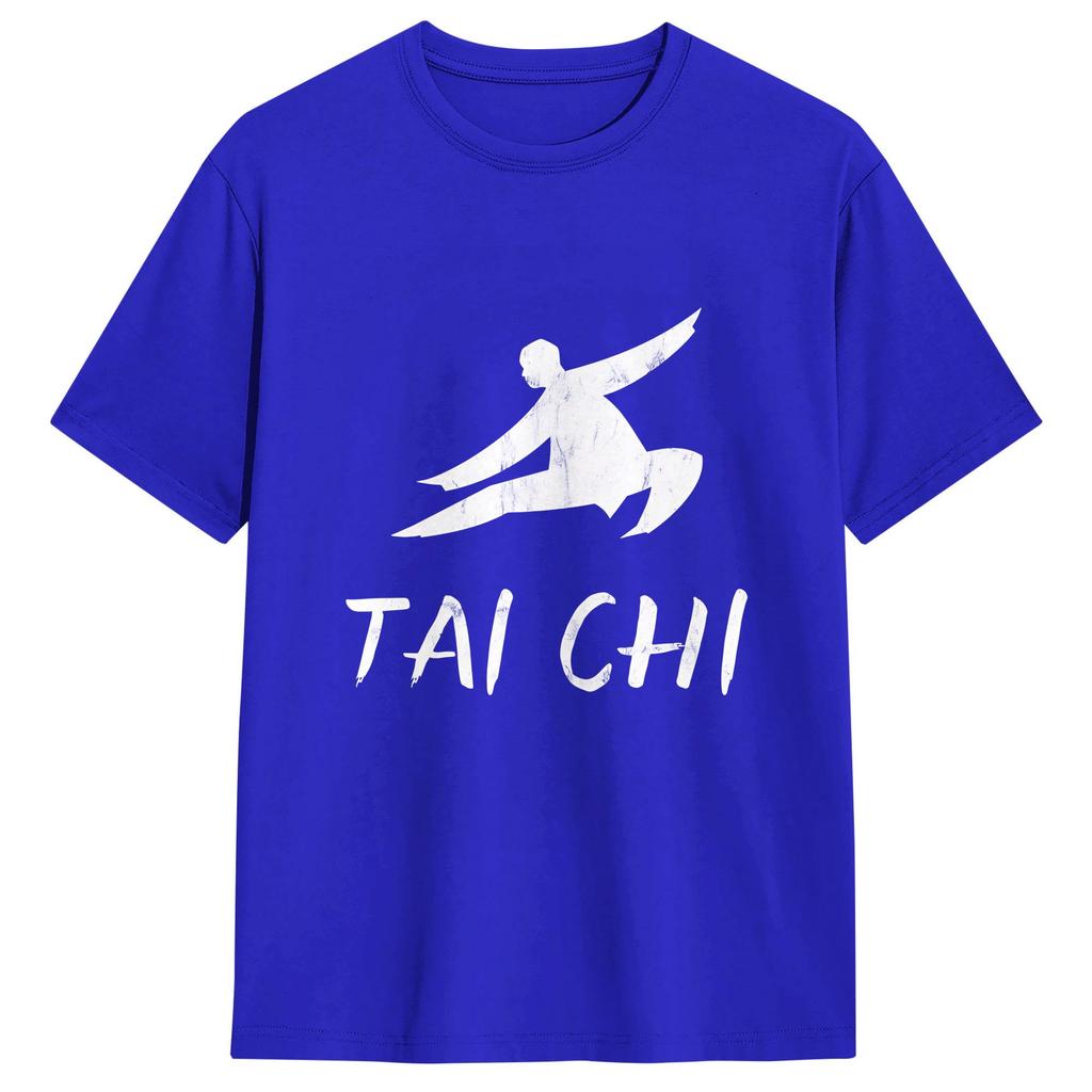 Tai Chi Unisexs T Shirts Fashion Tee Shirt Short Sleeve Round Neck TShirt Cotton Summer Clothing