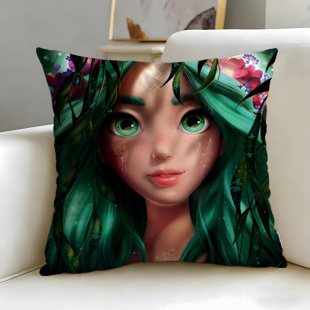 Animated Mavka The Forest Song Cushion Cover Soft EasyWash Pillow Case Versatile for Couch Bed Travel and Office