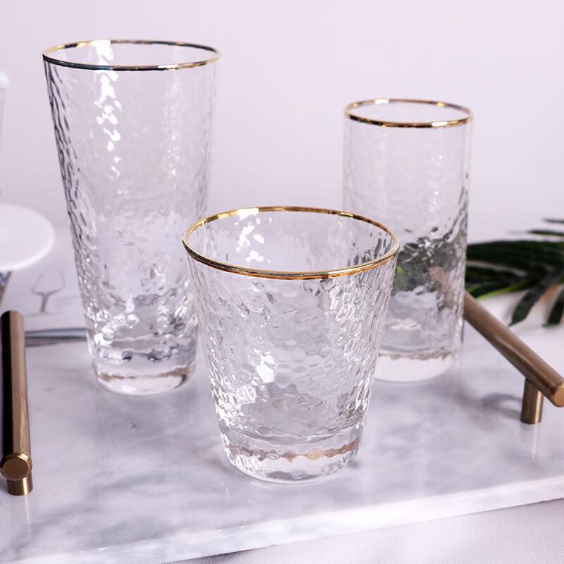 Dairen Japanese Hammered Glass Cup Set