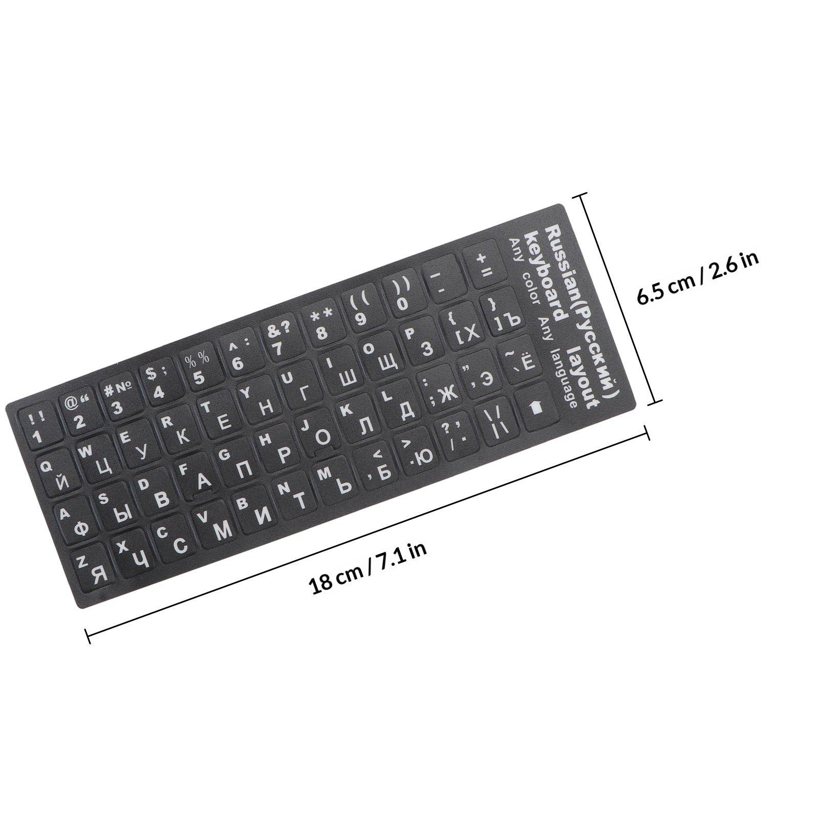 10Pcs Universal Keyboard Stickers Multi-Language PVC Keyboard Protector Cover for Office School Home Computer Laptop Replacement белый