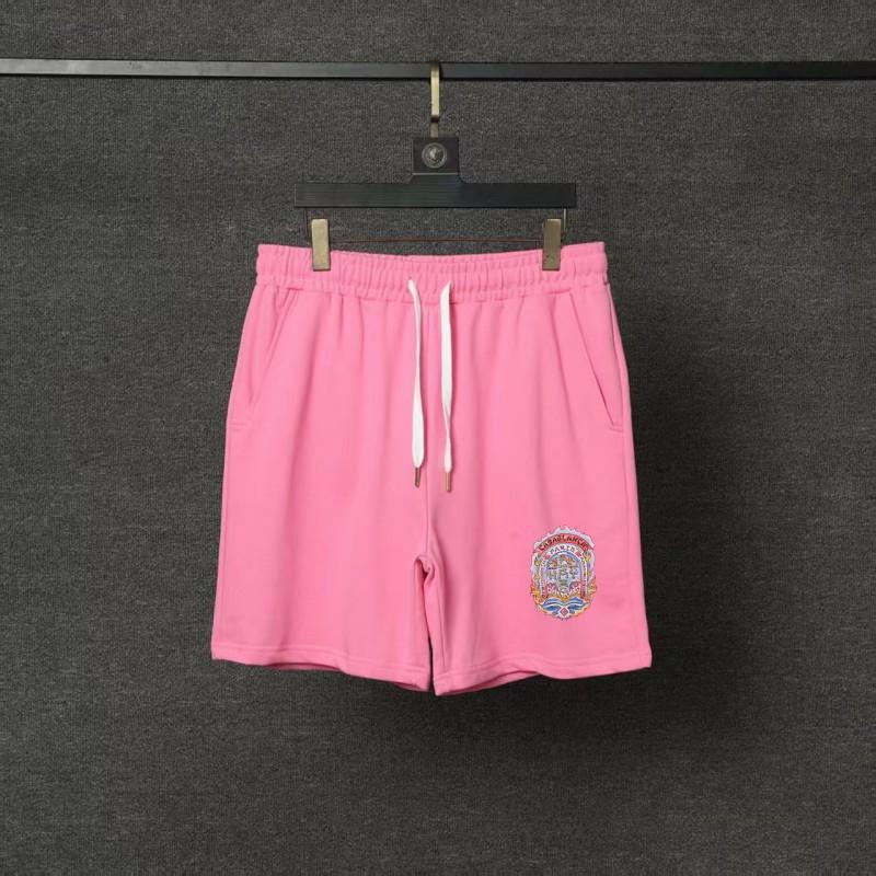 Casablanca Mens Cotton Shorts Streetwear Loose Fit Short Pants With Stretch