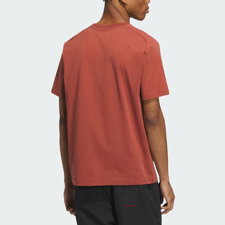 adidas Wuji Story Graphic Print Casual Sport Short Sleeve T-Shirt Men Tops Wild-Brown IT4990