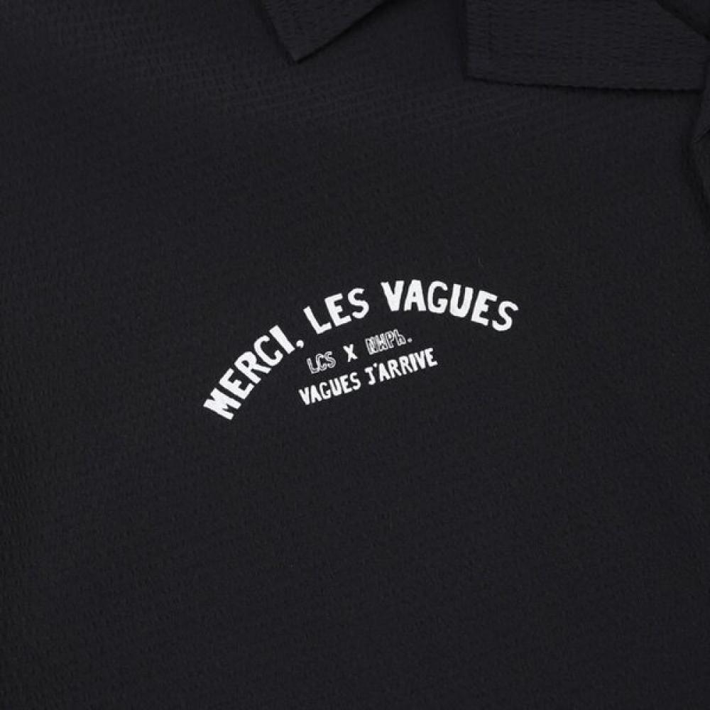 Le Coq Sportif [saLe][70  Off] Seersucker Shirt Jacket Blk   Qp223xjk61