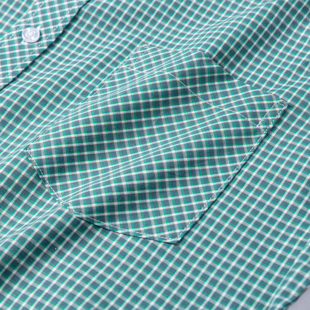 Men's Classic Casual Plaid Print Short Sleeve Cotton Button-up Shirt with Breasted Pocket Suitable Tops For Summer Outdoors Wear
