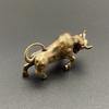 Chaveiro de latão retrô com estatuetas de tourada, joias penduradas, metal, cobre, animal do zodíaco, touro, chaveiro de carro, pingentes, decoração de berloques