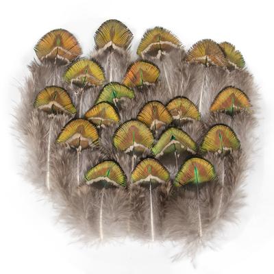 Natural Golden Peacock Feathers 100Pcs For Diy Crafts Making Wedding Decorations Party Supplies Carnival Masquerade Decor