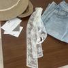 1Pcs Bow Thin Lace Waist Belt Floral Tie Up Dress Jeans Belt Streetwear Lace Skirt Lace Shawl Y2K Long Lace Waistband