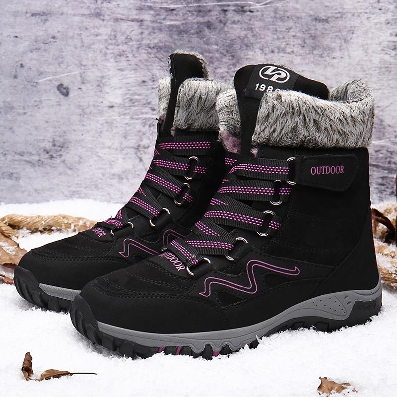 Winter Boots Waterproof Outdoor Women Boots Ankle Snow Boots High Women Footwear