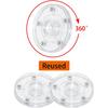 4PCS 3 Inch Clear Small Lazy Sn Turntable Mini Lazy Sn Acrylic Ball Bearing Rotating Tray for Spice Rack Table Cake Kitchen Pantry