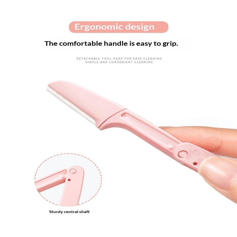 Precision 3Pcs Eyebrow Trimmer Set for Professional Facial Hair Shaping and Removal