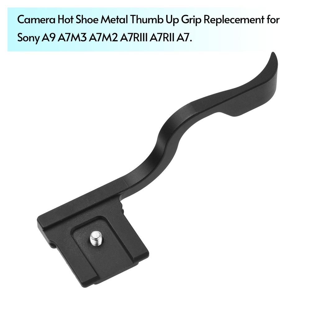 Andoer Camera Hot Shoe Metal Thumb Up Grip Hand Grip Thumb Rest Grip Replecement for Sony A9 A7M3