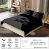 3pcs fashionable black grey KING and QUEEN design printed bedding set, soft, comfortable, breathable duvet cover, bedroom