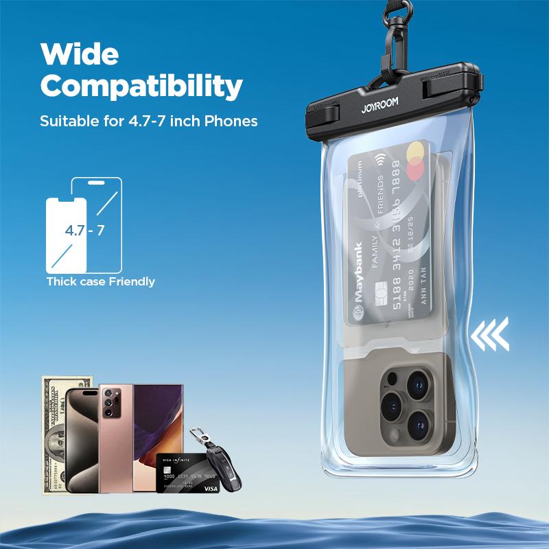 IPX8 Waterproof Phone Case Pouch Universal Dry Bag for Swimming and Underwater Protection