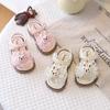 Girls' Toddler Sandals Cute Rabbit Children'S Bow Beach Shoes Princess Style Sweet Pearl Decoration Comfortable Soft On The Feet