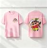 Summer Kids Clothes Anime Colour Tops Crayons Shin-chan Children Front Back Print T Shirt Kawaii Boy Girl Short Sleeve Tee Shirt