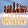 32 Pieses Wooden Chess Standard Tournamen Staunton Wood Chessmen 8Cm King Height Suit Beginner Pieces Educational Toy