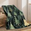 1pc Christmas Gift Blanket Festive Tree Design Soft Flannel  Cozy Holiday Decor for Home Warm Gift for Family Friends