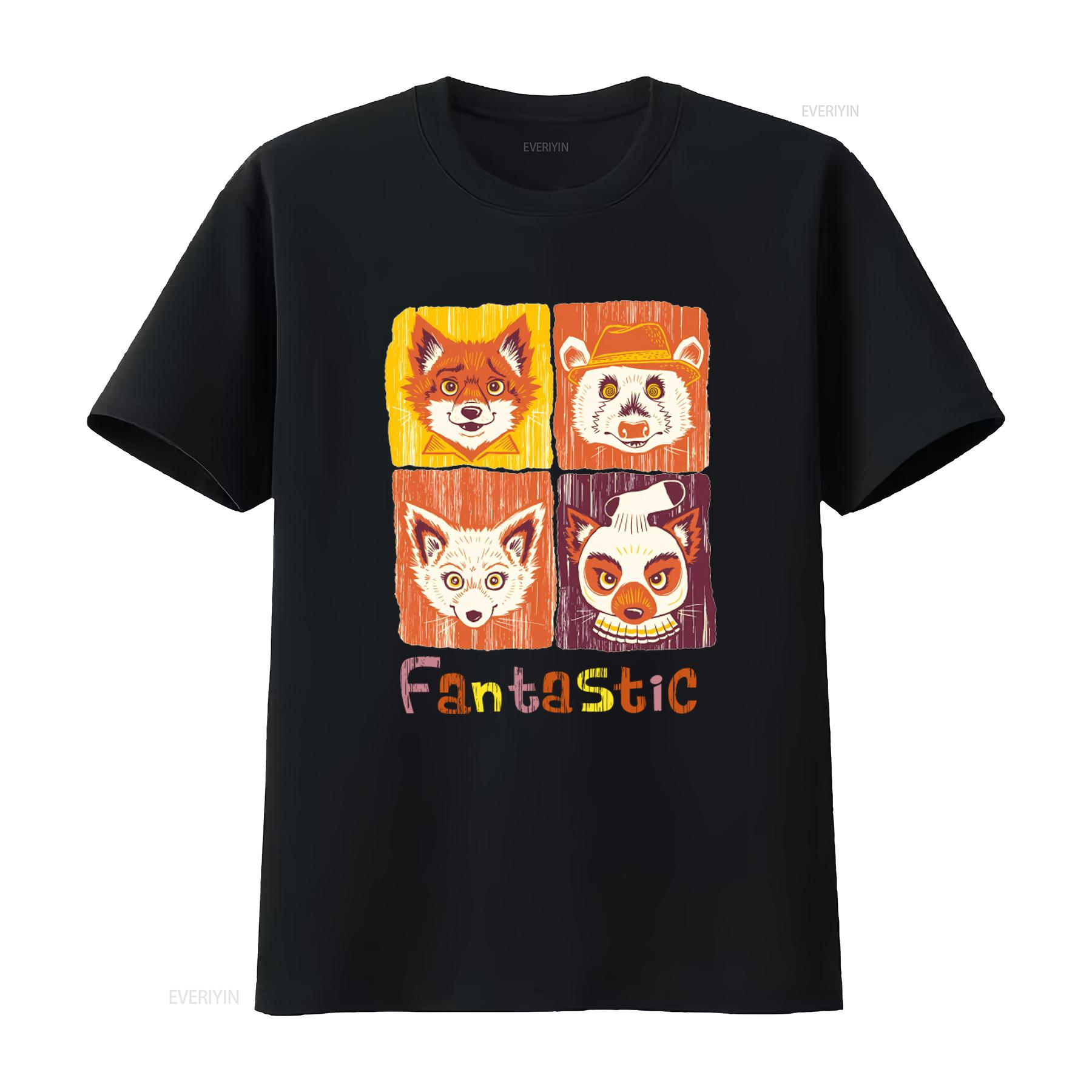 

Fantastic Mr Fox Original Art T shirt Wes Anderson 100 Cotton Cool Animal Print for vintage Washed fashion Stylish Stretched 4XL
