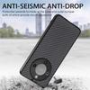 Phone Case For Honor Magic8 Lite 5G / X9d 5G / X70 5G Carbon Fiber Texture PU Leather + PC + TPU Cover