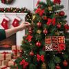 24Pcs/set Plastic Xmas Tree Hanging Pendant Glitter Christmas Balls Decor  Christmas Tree Decor